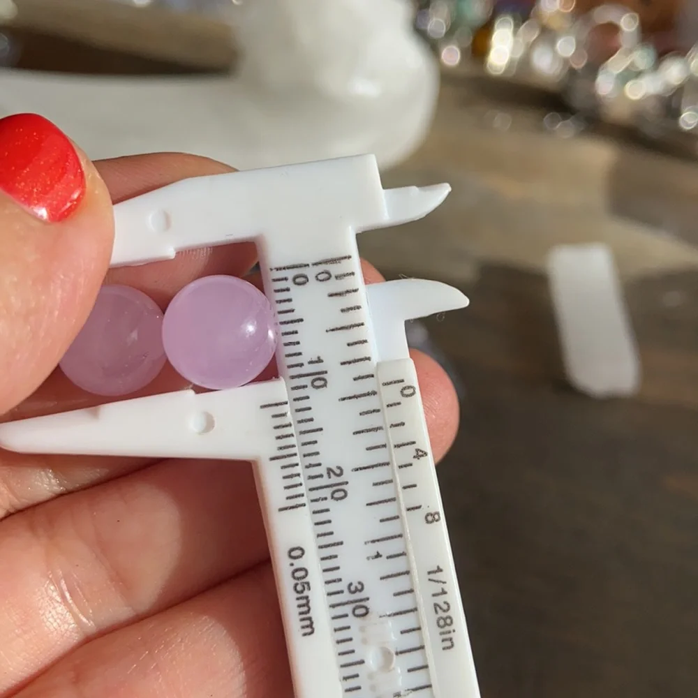 Lilac natural Jade in sterling silver setting - Picture 4 of 5